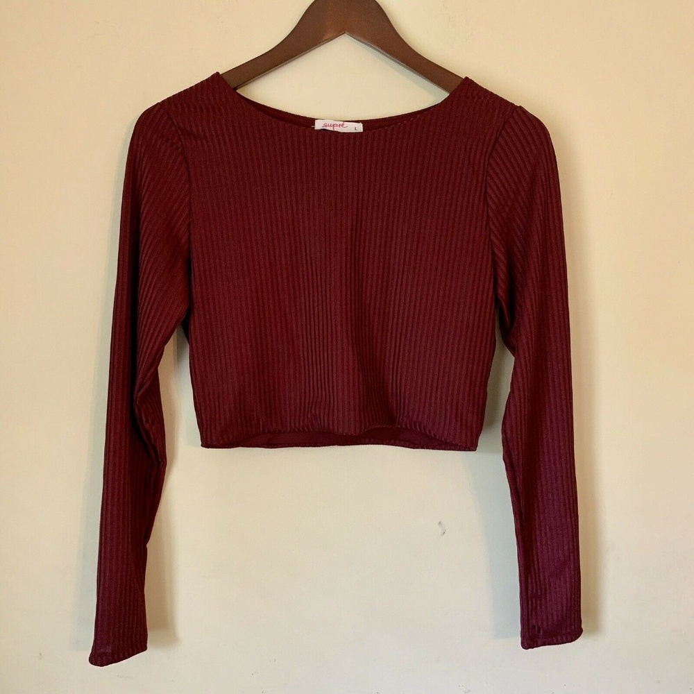 Supre Maroon Burgundy TOP BLOUSE. Large/ US 10 NWT